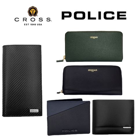 CROSS x POLICE 頂級NAPPA小牛皮限定款短夾/長夾 禮盒包裝附原廠送禮提袋 (全新專櫃展示品)