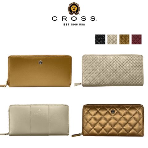 CROSS 頂級小牛皮開運發財拉鍊長夾 多款選 全新專櫃展示品 (附禮盒包裝 品牌提袋)