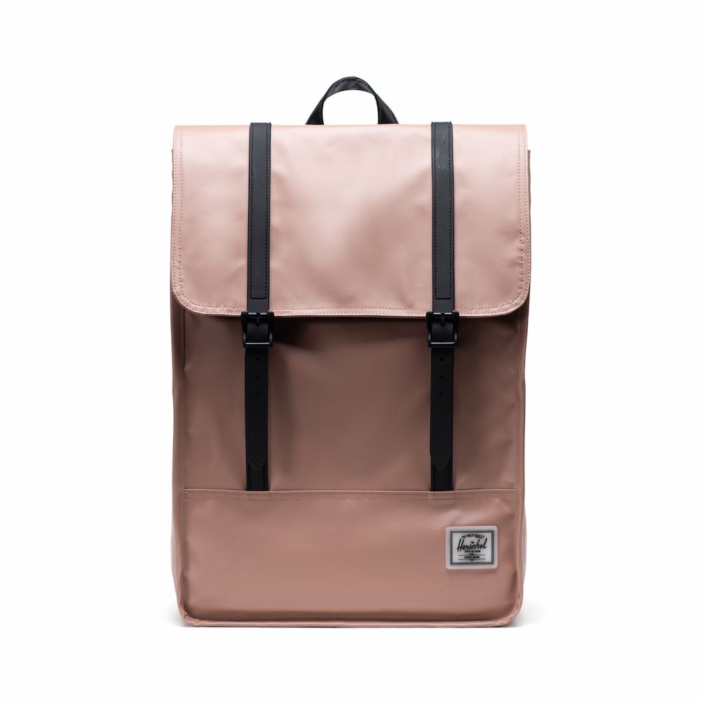 Herschel Survey II 後背包 防水 15吋筆電 收納 拉鍊 17.5L - 玫瑰粉