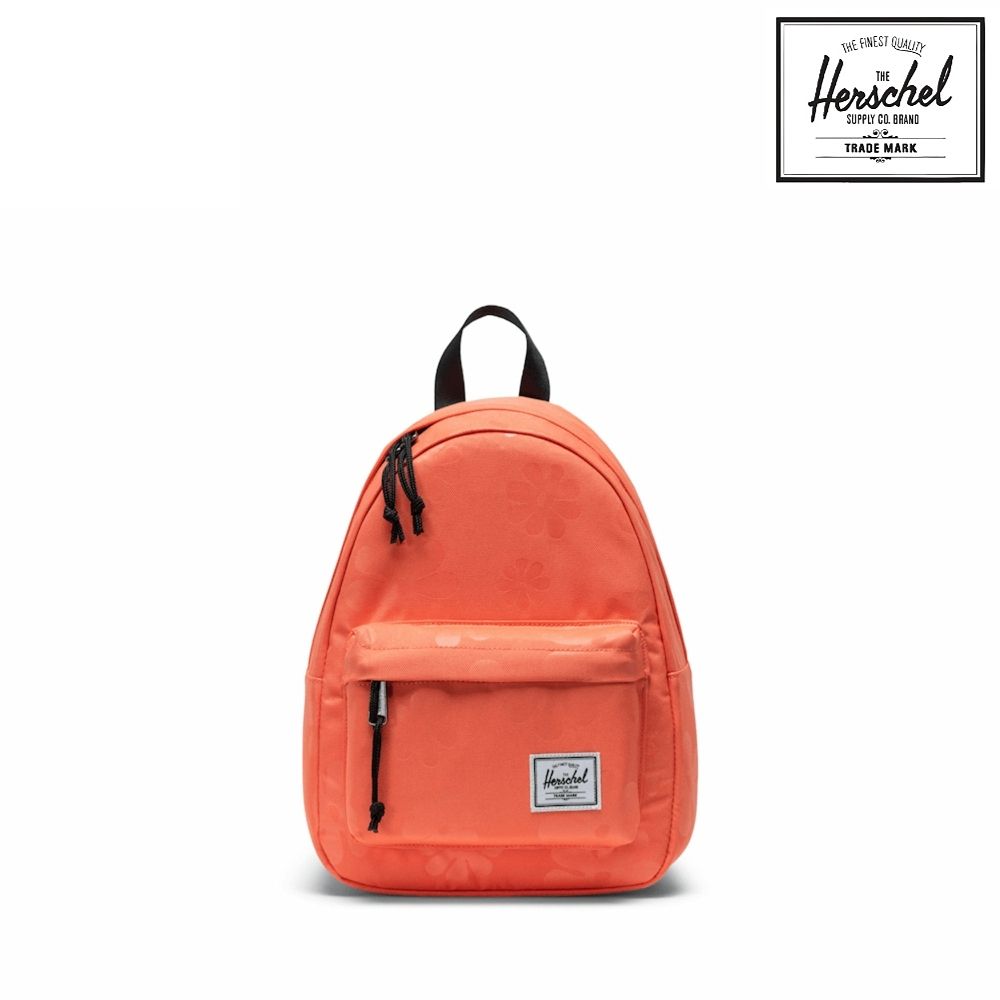 Herschel Classic Mini 後背包 休閒 日常輕量 迷你 向日葵印花 6.5L - 珊瑚橘