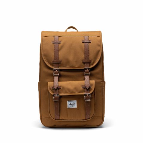 Herschel Little AmericaMid 後背包 16吋筆電 大容量 減壓肩帶 21L - 深卡其