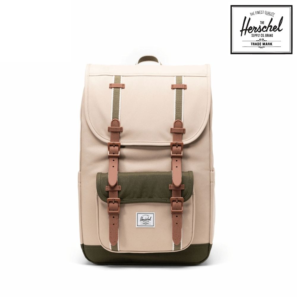 Herschel Little AmericaMid 後背包 16吋筆電 大容量 減壓肩帶 21L - 燕麥色