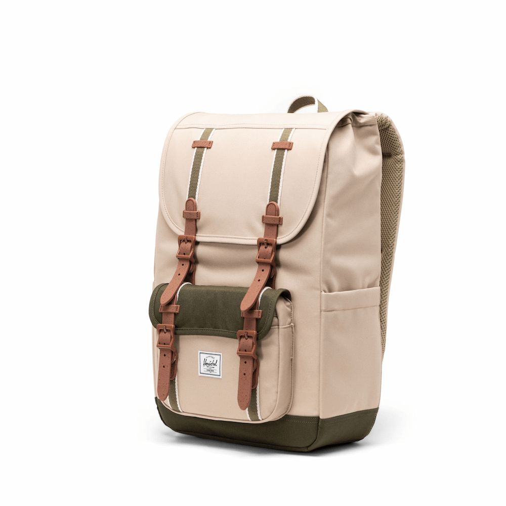 Herschel Little AmericaMid 後背包 16吋筆電 大容量 減壓肩帶 21L - 燕麥色