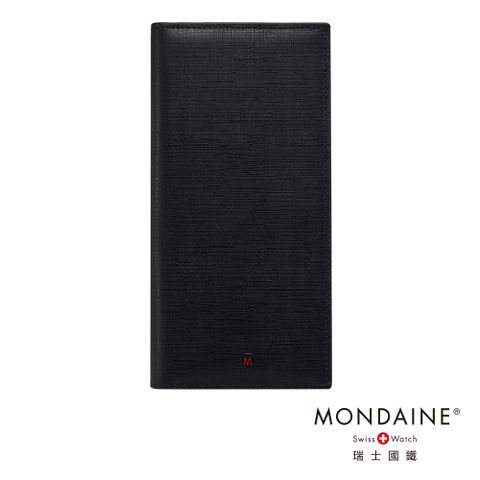 MONDAINE 瑞士國鐵 蘇黎世系列RFID 視窗6卡長夾(附零錢袋)–方格黑