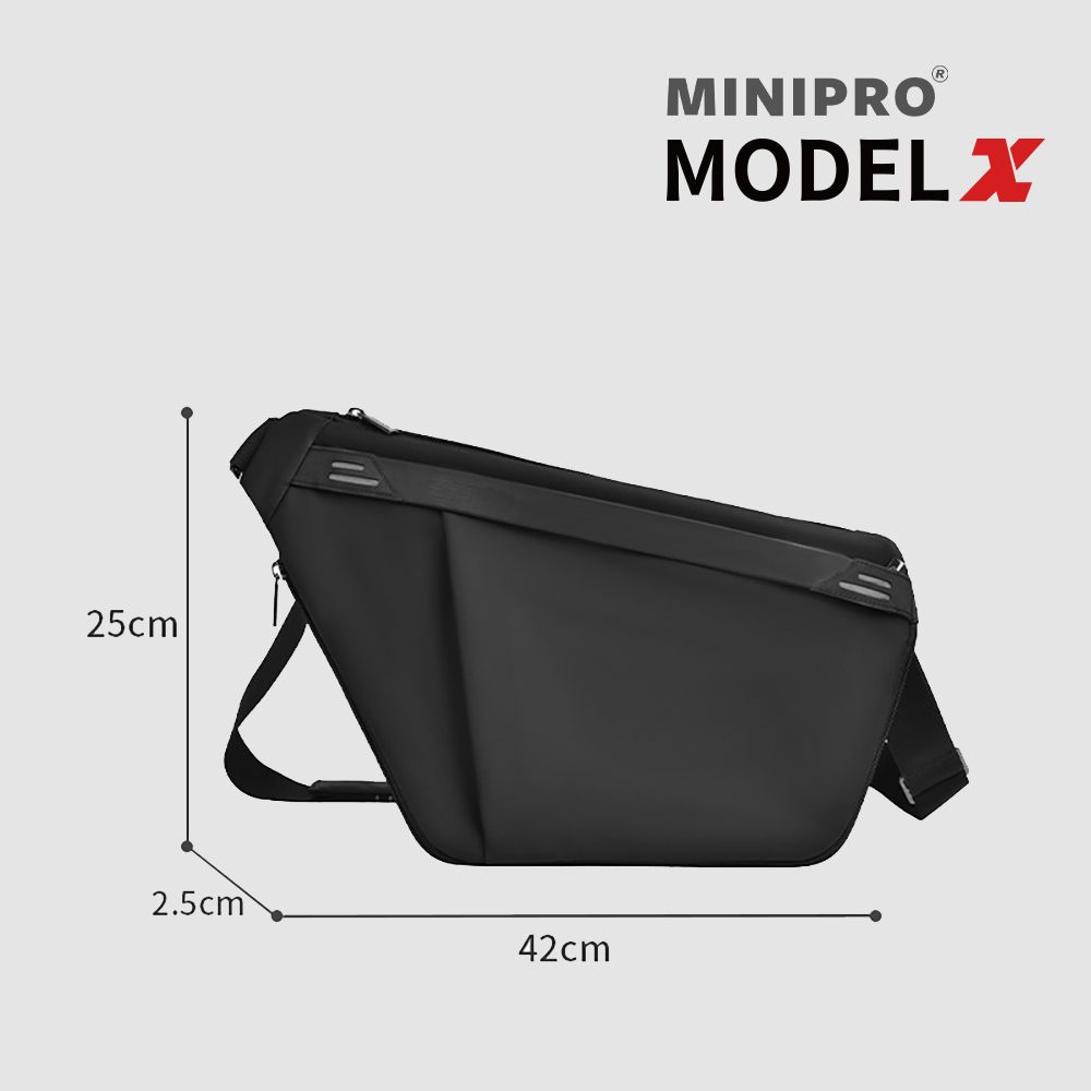 MiniPRO 第七代 Model X 輕薄機能防盜包 (隱藏包/旅遊包/單肩包/槍包/側背包/電腦包/斜背包/胸包/搶包/MN-1299)