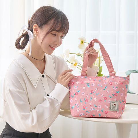 BAG TO YOU 百達遊 【Hello Kitty】花園午茶-兩用手提包-珊瑚粉 KT03I02PK(11GI)