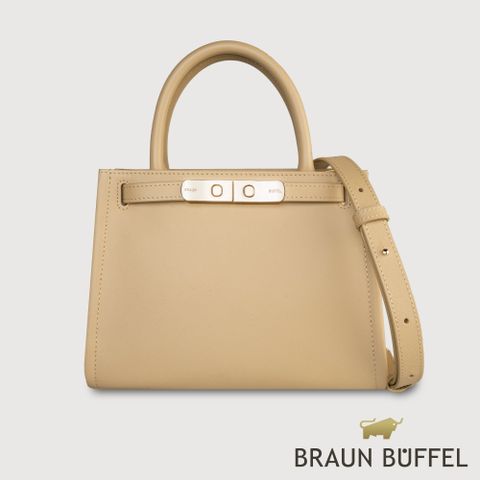 【BRAUN BUFFEL德國小金牛】台灣總代理 尤妮爾 手提包-淺棕色/BF867-56-CR