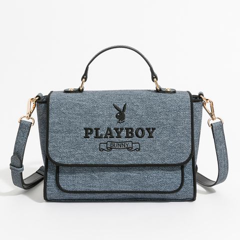 PLAYBOY 翻蓋手提包附長背帶 Elevated系列 - 藍色