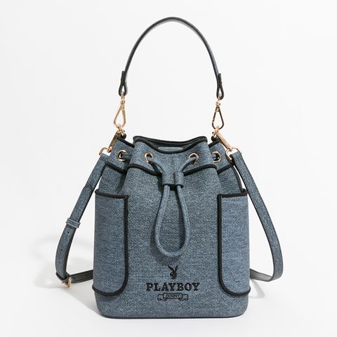 PLAYBOY - 水桶包附長短背帶  Elevated系列 - 藍色