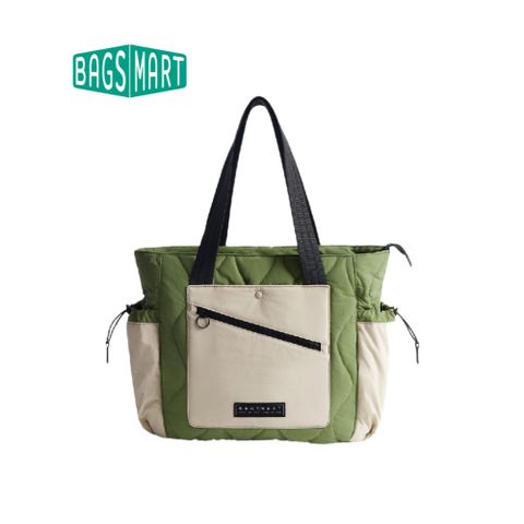 【BAGSMART】 VEGA托特包-米綠