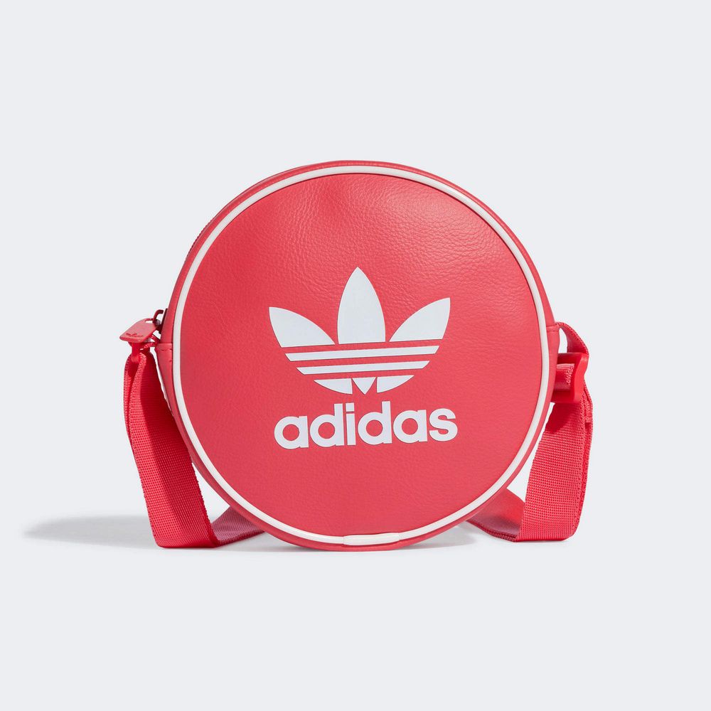  【ADIDAS】AC ROUND BAG 迷你斜背包 圓包 側背包 男包 女包 桃紅-IS4548