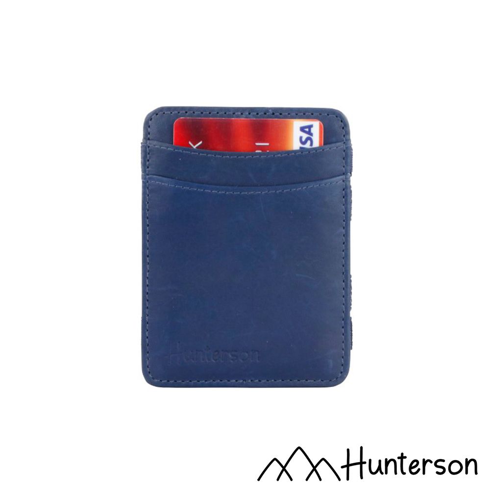 Hunterson  深色皮夾-藍 HU-S1RFID-BLU