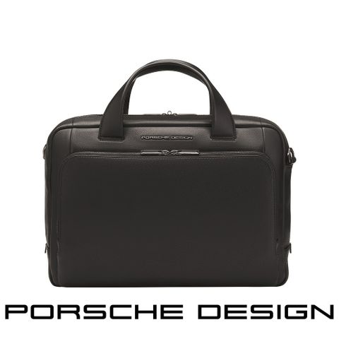 Cerruti 1881 Porsche Design 保時捷 限量3折 德國頂級小牛皮旅行肩背公事包 全新專櫃展示品(黑色 OLE1500)