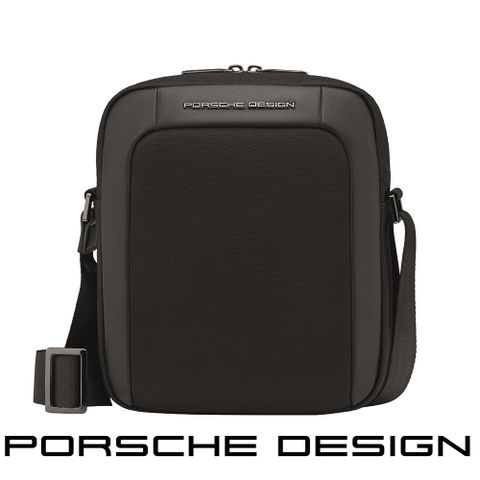 PORSCHE DESIGN 保時捷 限量3折 德國頂級小牛皮皮革肩背包斜背包 全新專櫃展示品(黑色 ONY1510)