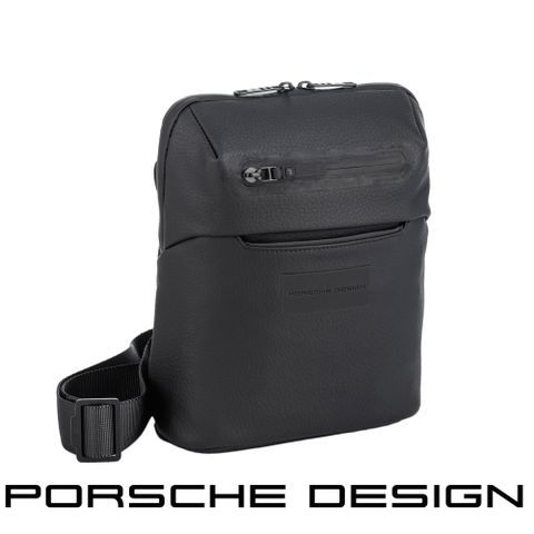 Porsche Design 保時捷 德國頂級小牛皮皮革肩背包斜背包 全新專櫃展示品(黑色 OCT1512)