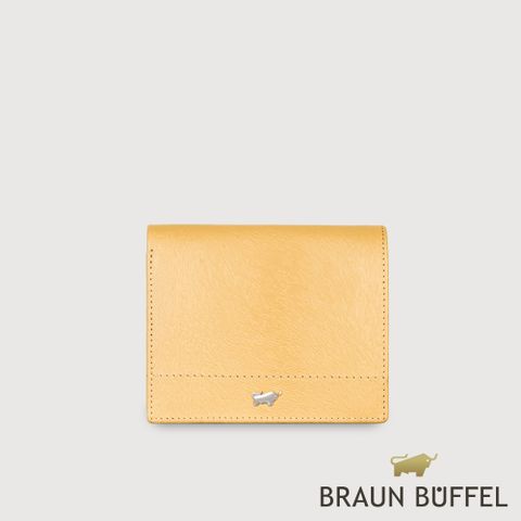 BRAUN BUFFEL 德國小金牛 台灣總代理 依雅娜 4卡兩折短夾-淺棕色/BF853-401-CR