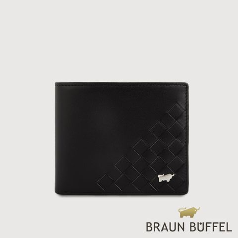 【BRAUN BUFFEL 德國小金牛】台灣總代理 墨菲斯 8卡男夾-黑色/BF524-313-BK