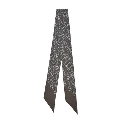 BURBERRY 經典B LOGO標誌圖騰絲巾 (咖啡)