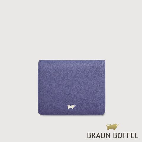 【BRAUN BUFFEL 德國小金牛】台灣總代理 維那斯-C 3卡兩折短夾-幽夜藍/BF868-401-FD
