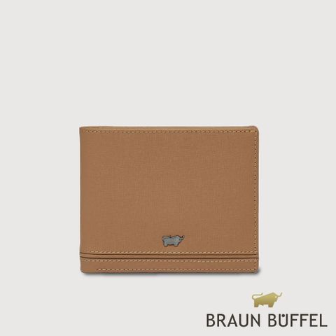 【BRAUN BUFFEL 德國小金牛】台灣總代理 維克多-D 8卡男夾-淺棕/BF512-313-CS