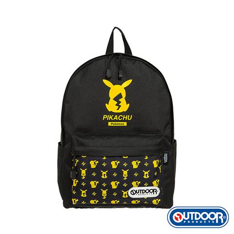 【OUTDOOR】Pokemon聯名款潮黑皮卡丘後背包-大-黑色 ODGO20B01BK