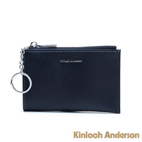 Kinloch anderson 金安德森 引領風潮 鎖圈拉鍊零錢包-黑色