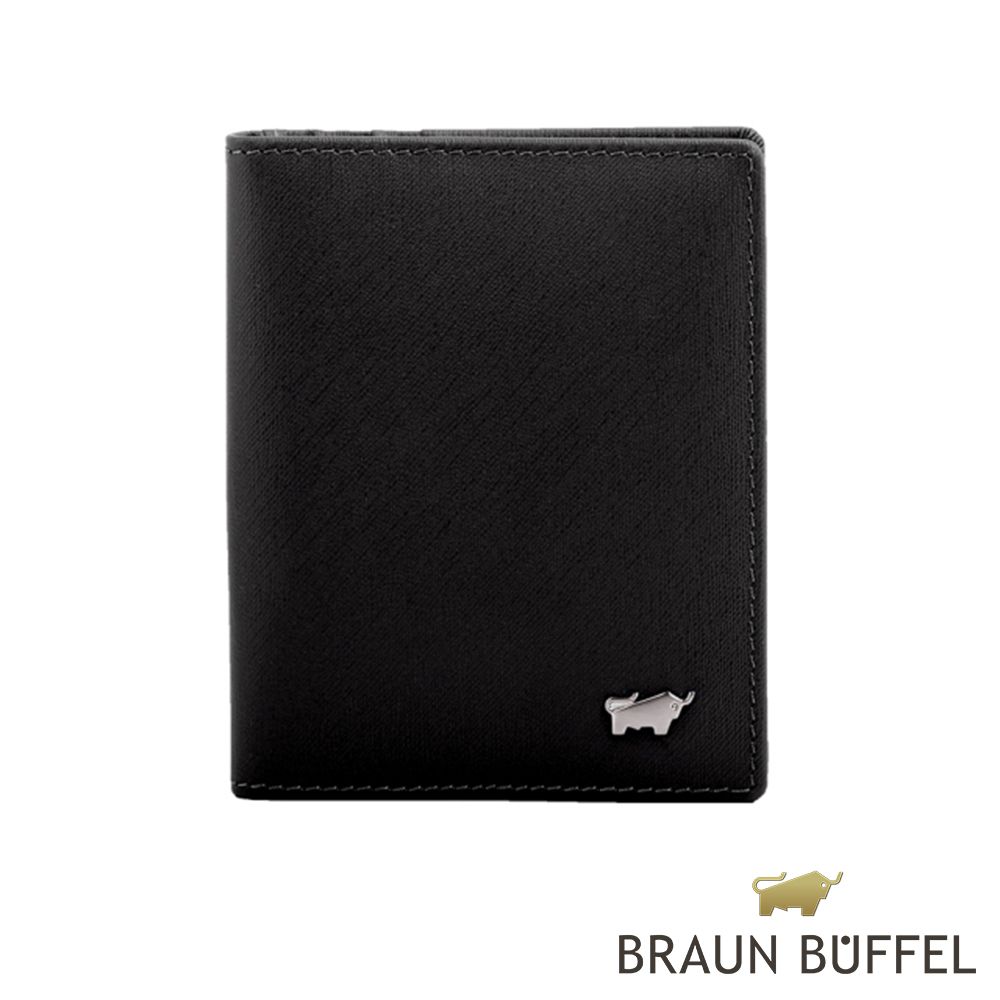 BRAUN BUFFEL 德國小金牛 HOMME-M系列10卡薄型名片夾黯黑