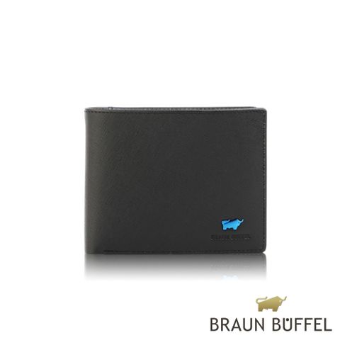 BRAUN BUFFEL 德國小金牛 台灣總代理 艾康 10卡皮夾-黑色/BF366-314-BK