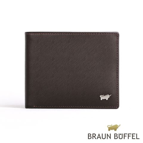 BRAUN BUFFEL 德國小金牛 HOMME-M 紳士系列 8卡皮夾-咖啡色/	BF306-313-ENY