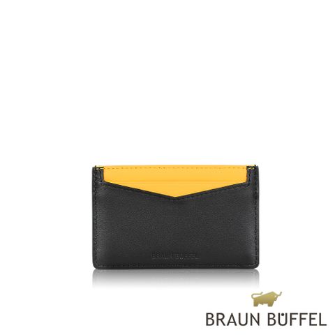 BRAUN BUFFEL 德國小金牛 台灣總代理 芙洛拉 單層卡夾-黑色/BF804-151-BK