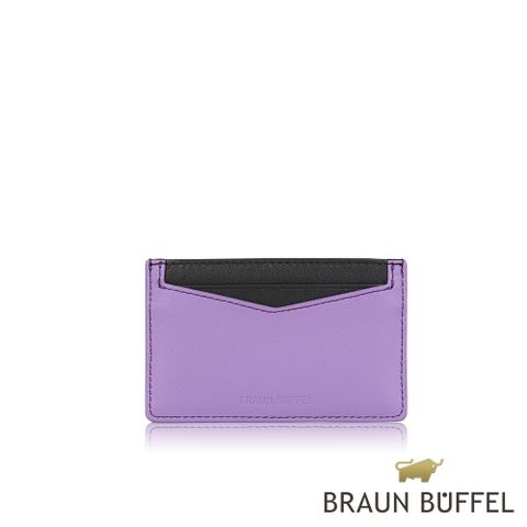 BRAUN BUFFEL 德國小金牛 台灣總代理 芙洛拉 單層卡夾-藍花楹色/BF804-151-JAC