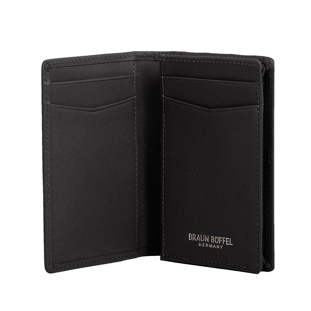 BRAUN BUFFEL 德國小金牛 台灣總代理 HOMME-M 4卡名片夾-黑色/BF306-402-BK