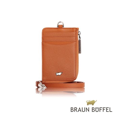 BRAUN BUFFEL 德國小金牛 台灣總代理 海娜 證件夾-杏仁巧克力色/BF808-170-SAL