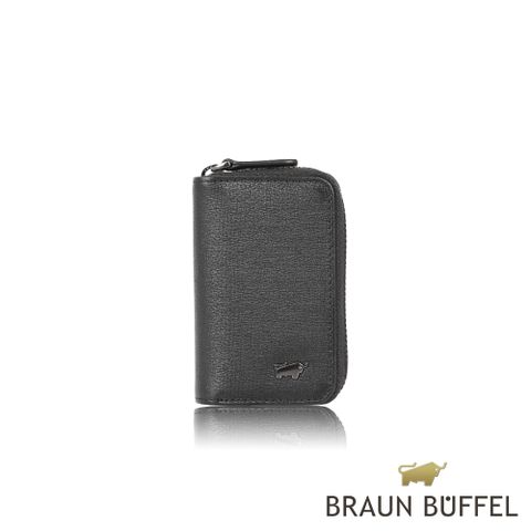 BRAUN BUFFEL 德國小金牛 台灣總代理 戰神-A 拉鏈鎖包-黑色/BF518-105-BK