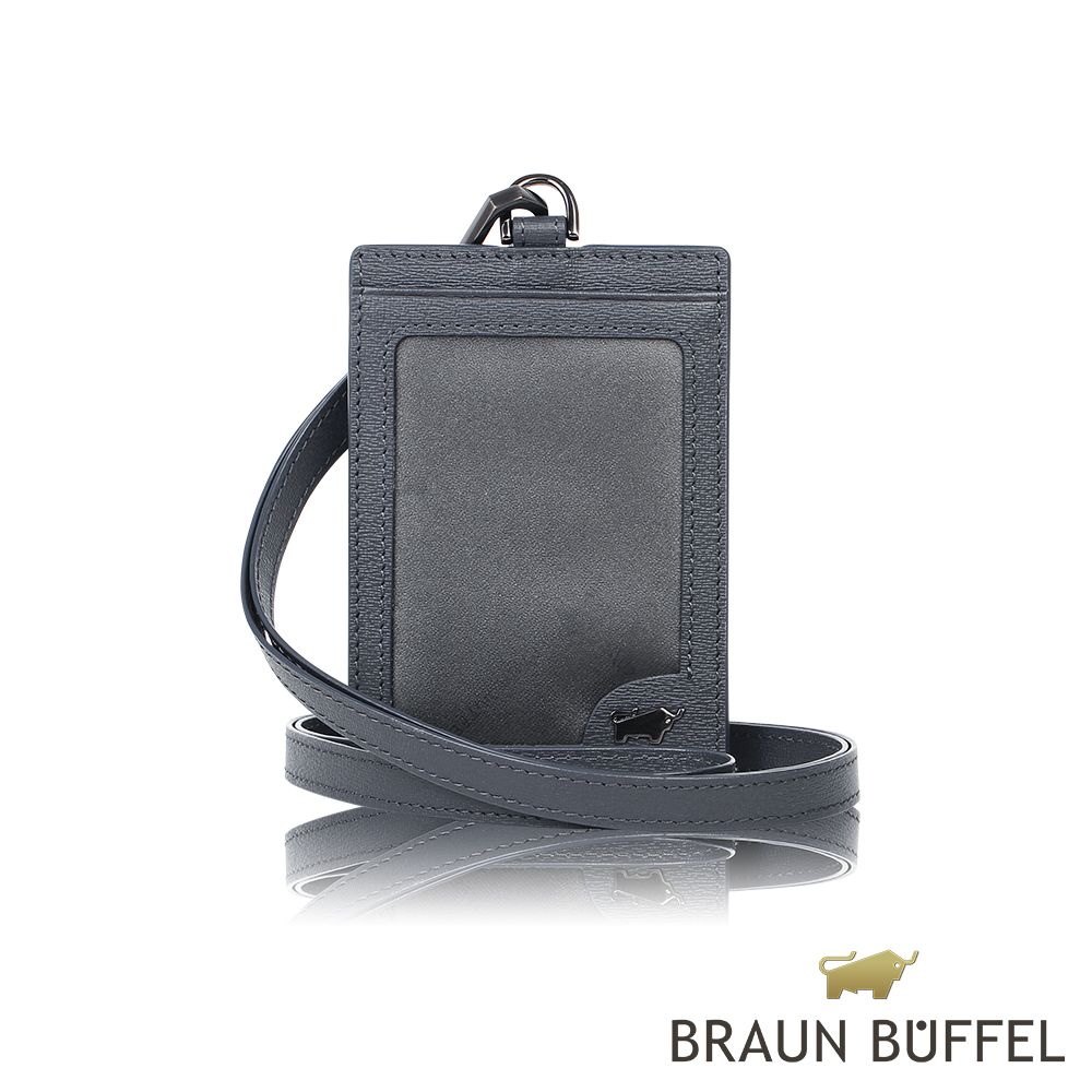 BRAUN BUFFEL 德國小金牛 台灣總代理 戰神-A 證件夾-藍色/BF518-170-NY