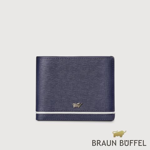 BRAUN BUFFEL 德國小金牛 台灣總代理 維克多-D 10卡男夾-午夜藍/BF512-314-MNB