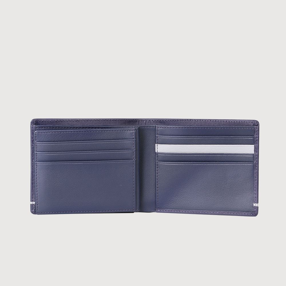 BRAUN BUFFEL 德國小金牛 台灣總代理 維克多-D 12卡中間翻透明窗短夾-午夜藍/BF512-317-MNB