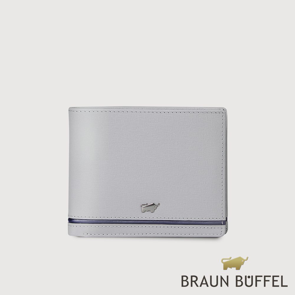 BRAUN BUFFEL 德國小金牛】台灣總代理維克多-D 8卡中間翻零錢袋短夾