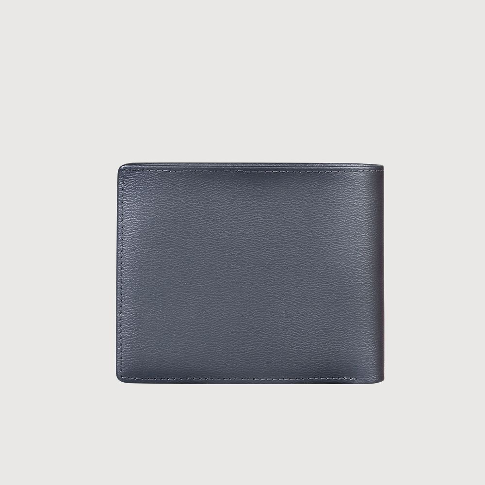 BRAUN BUFFEL 德國小金牛 台灣總代理 波索-A 5卡透明窗皮夾-藍色/BF519-316-NY