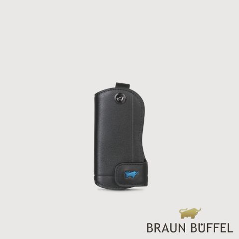 BRAUN BUFFEL 德國小金牛 台灣總代理 戴普 長型鑰匙包-黑色/BF521-101-BK