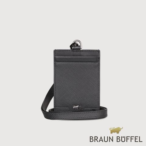 【BRAUN BUFFEL 德國小金牛】台灣總代理 格瑞克-II 證件夾-黑色/BF387-170-BK