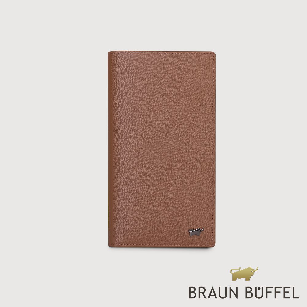 BRAUN BUFFEL 德國小金牛 台灣總代理 至尊 17卡長夾-深棕色/BF536-631-SI