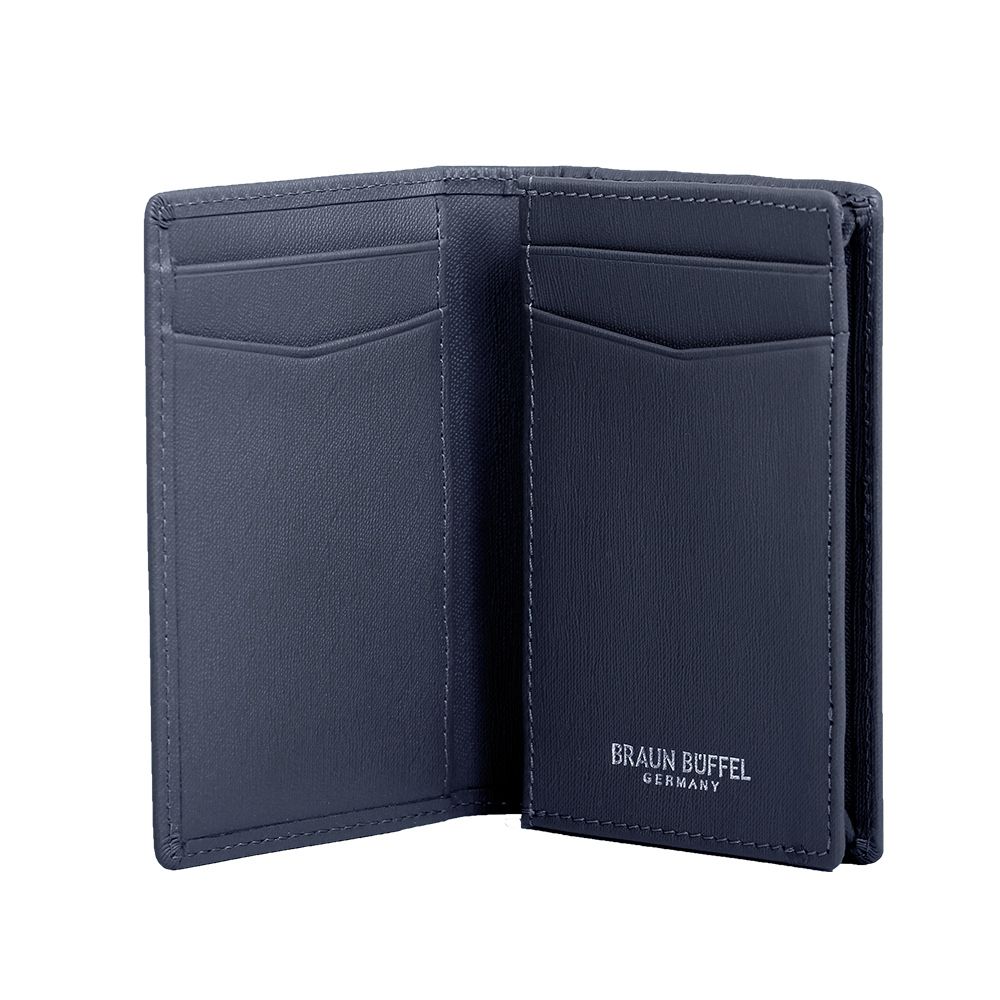 BRAUN BUFFEL 德國小金牛 台灣總代理 HOMME-M 4卡名片夾-深藍色/BF306-402-MAR