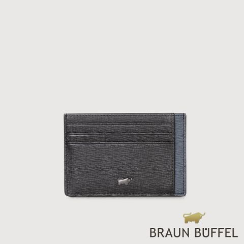 【BRAUN BUFFEL 德國小金牛】台灣總代理 瓦拉頓-TW 8卡卡夾-黑色/BF537-151-BK