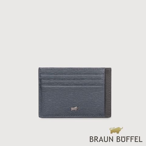 【BRAUN BUFFEL 德國小金牛】台灣總代理 瓦拉頓-TW 8卡卡夾-深藍色/BF537-151-MAR