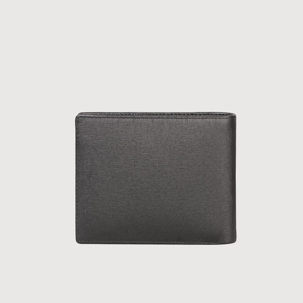 BRAUN BUFFEL 德國小金牛 台灣總代理 瓦拉頓-TW 12卡中間翻透明窗皮夾-黑色/BF537-317-BK