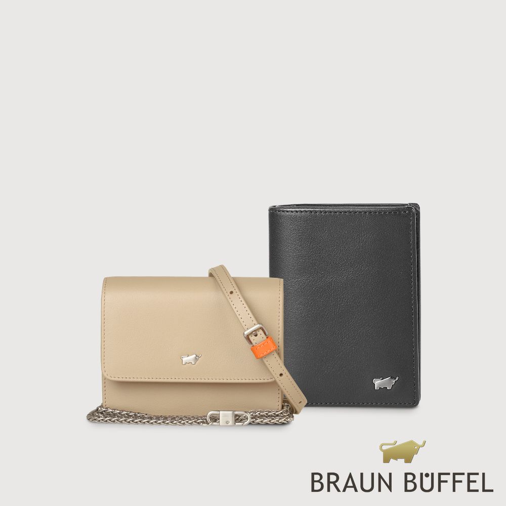 BRAUN BUFFEL 德國小金牛 台灣總代理 布爾斯 零錢包-黑色/BF532-163-BK