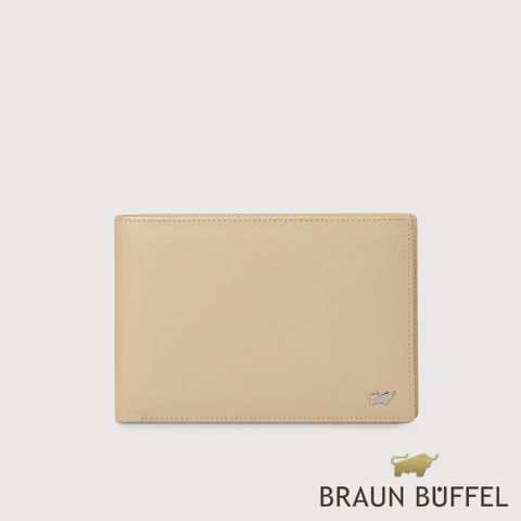 BRAUN BUFFEL 德國小金牛 台灣總代理 布爾斯 護照夾-灰駝色/BF532-182-CN