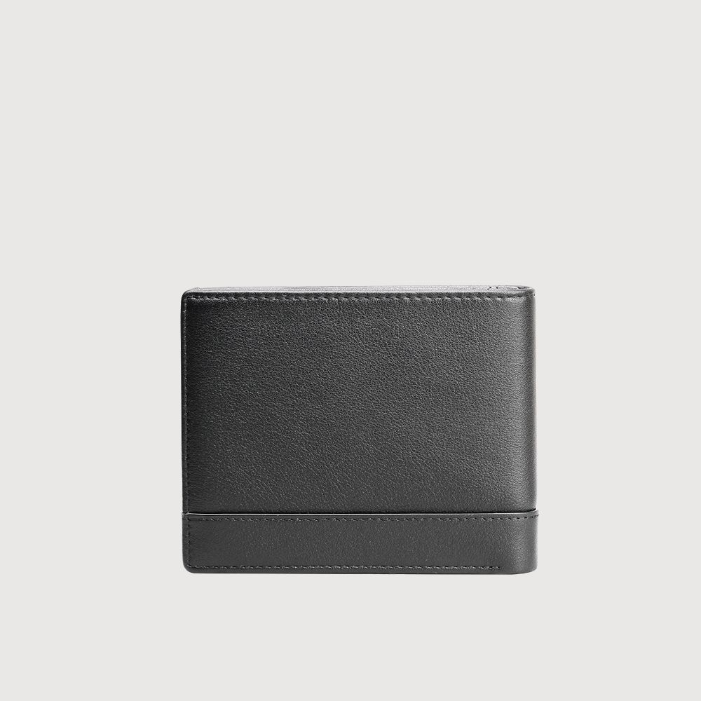 BRAUN BUFFEL 德國小金牛 台灣總代理 威爾 12卡中間翻透明窗短夾-黑色/BF529-317-BK