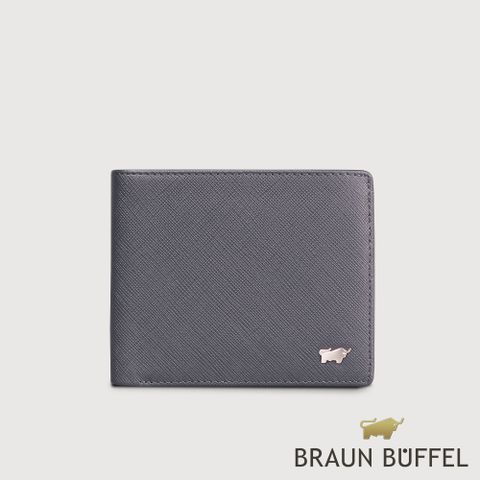 【BRAUN BUFFEL 德國小金牛】台灣總代理 尚恩-A 5卡透明窗皮夾-藍色/BF354-316-NY